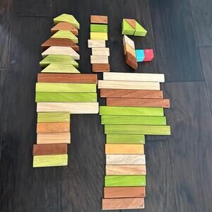 52 Piece Set Magnetic Wooden Blocks Tegu Classics